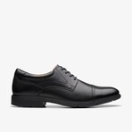 Elderidge Cap Leather Derby // Black (US: 10)