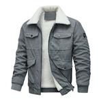 Corduroy Flight Jacket // Gray (M)
