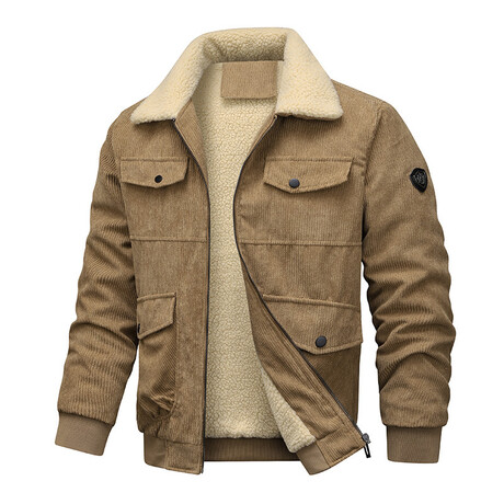 Corduroy Flight Jacket // Khaki (XS)