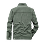 Button-Up Corduroy Jacket // Green (S)