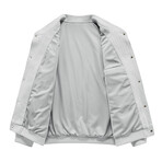 Button-Up Textured Jacket // Gray (S)