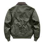 Fleece-Lined Flight Jacket // Army Green (S)