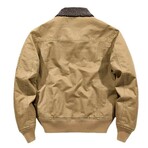 Fleece-Lined Flight Jacket // Khaki (XL)