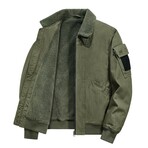 Corduroy Fleece-Lined Jacket // Army Green (S)