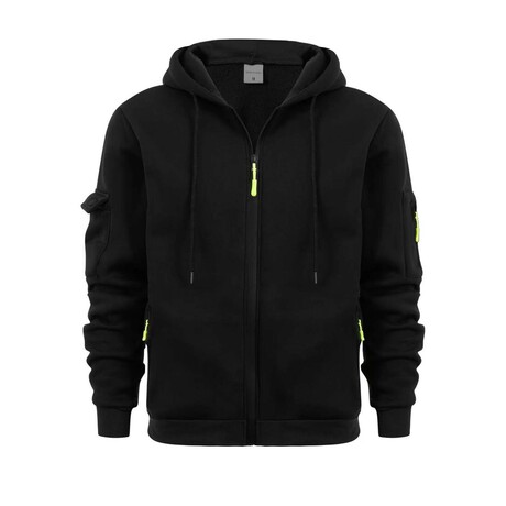 Zip-Up Hoodie // Black (XS)