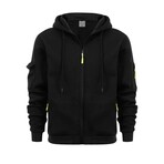Zip-Up Hoodie // Black (S)