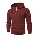1/4 Zip-Up Hoodie // Claret (S)