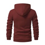 1/4 Zip-Up Hoodie // Claret (S)
