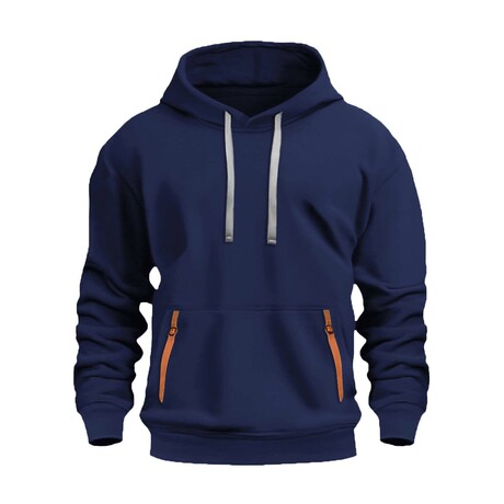 Hoodie w/ Contrast Details // Navy (XS)