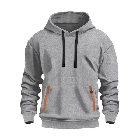 Hoodie w/ Contrast Details // Light Gray (XS)