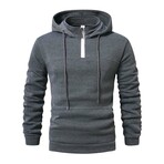 1/4 Zip-Up Hoodie // Dark Gray (S)