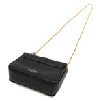 Valentino Garavani // Leather Lockstud Small Chain Bag // Black // Pre-Owned