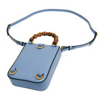 Gucci // Leather + Bamboo Convertible Backpack Handbag // Light Blue // Pre-Owned
