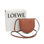 Loewe // Leather Heel Mini Leather Pouch // Brown // Pre-Owned
