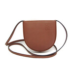 Loewe // Leather Heel Mini Leather Pouch // Brown // Pre-Owned