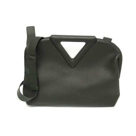 Bottega Veneta // Leather Point Medium Bag // Dark Olive Green // Pre-Owned