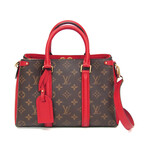 Louis Vuitton // Monogram Coated-Canvas + Leather Iconic Classic Handbag // Monogram Brown + Red // Pre-Owned