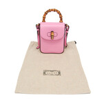 Gucci // Leather + Bamboo Convertible Backpack Handbag // Rose // Pre-Owned