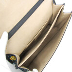 Fendi // Velvet + Leather Kan Signature Bag // Light Blue + Navy + Yellow // Pre-Owned