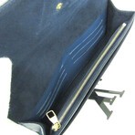 Louis Vuitton // Leather Pochette Louise Chain Clutch // Blue // Pre-Owned