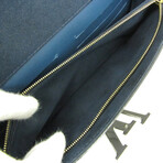 Louis Vuitton // Leather Pochette Louise Chain Clutch // Blue // Pre-Owned