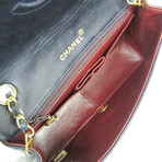 Chanel // Leather Matelassé Classic Chain Bag // Navy Blue // Pre-Owned