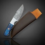 Blue Ridge Hunter // Damascus Fixed Blade Knife // Pakka Wood