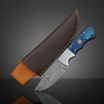 Blue Ridge Hunter // Damascus Fixed Blade Knife // Pakka Wood