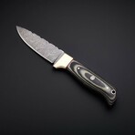 Black Micarta Hunter // Damascus Steel Knife