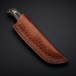 Black Micarta Hunter // Damascus Steel Knife