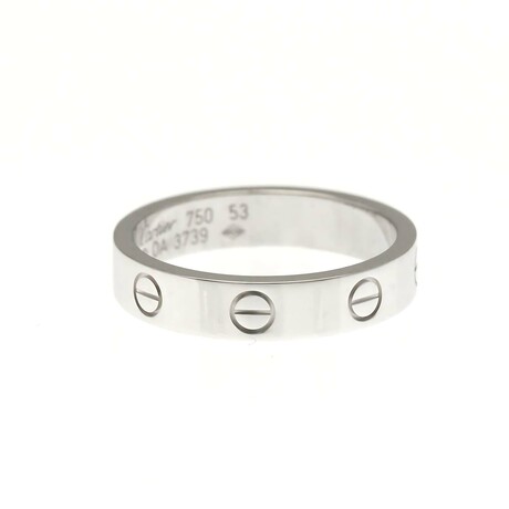 Cartier // 18k White Gold Mini Love Diamond Ring // Ring Size: 6.25 // Store Display