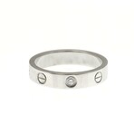 Cartier // 18k White Gold Mini Love Diamond Ring // Ring Size: 6.25 // Store Display