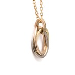 Cartier // 18k Rose Gold + 18k White Gold + 18k Yellow Gold Trinity Diamond Pendant Necklace // 16.14" // Store Display