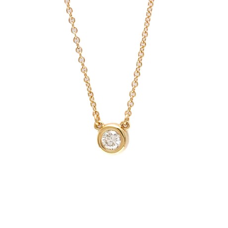 Tiffany & Co. // 18k Rose Gold Diamonds by the Yard Pendant Necklace // 16.33" // Store Display