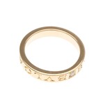 Bulgari // 18k Rose Gold Double Logo Diamond Ring // Ring Size: 7.5 // Store Display