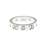 Gucci // 18k White Gold Icon Diamond Ring // Ring Size: 5.25 // Store Display