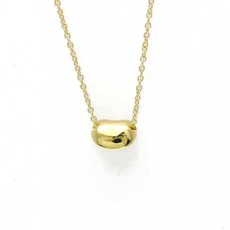 Tiffany & Co. // 18k Yellow Gold Bean Extra Mini Pendant Necklace // 15.94" // Store Display