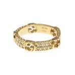Gucci // 18k Yellow Gold Interlocking G Diamond Ring // Ring Size: 5 // Store Display