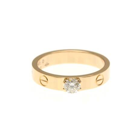 Cartier // 18k Rose Gold Mini Love Diamond Ring // Ring Size: 6 // Store Display
