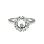 Chopard // 18k White Gold Happy Diamond Ring // Ring Size: 4 // Store Display