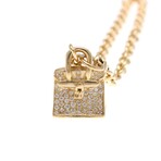 Hermes // 18k Rose Gold Amulettes Kelly Charm Diamond Bracelet // 6.29" // Store Display