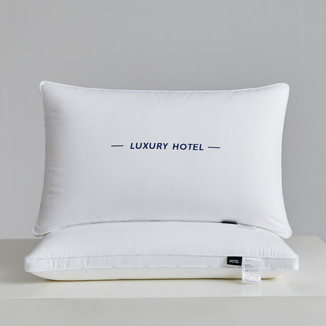 Pure Cotton Luxury Hotel Pillow Duo (Single-piped)