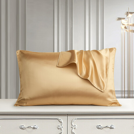 Premium Mulberry Silk Reversible Pillowcase Duo (Bronze)