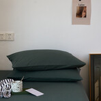 Pure Cotton 2 Piece Pillowcase Set  (Avocado)