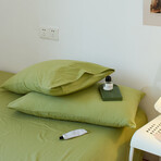 Pure Cotton 2 Piece Pillowcase Set  (Avocado)