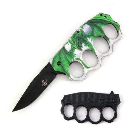 Spring Assisted Trench Knife // SE-511DRG // Dragon (Red)