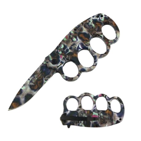 Spring Assisted Trench Knife // SE-511GY (Animal Print)