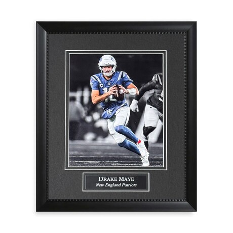 Drake Maye // NE Patriots // Unsigned Photo + Framed // Rival Run