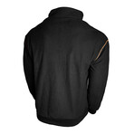 Stand Up Collar Corduroy w/ Chest Pocket Pullover // Black (XS)