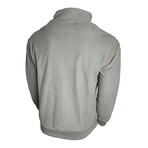 Stand Up Collar Corduroy w/ Chest Pocket Pullover // Gray (XS)